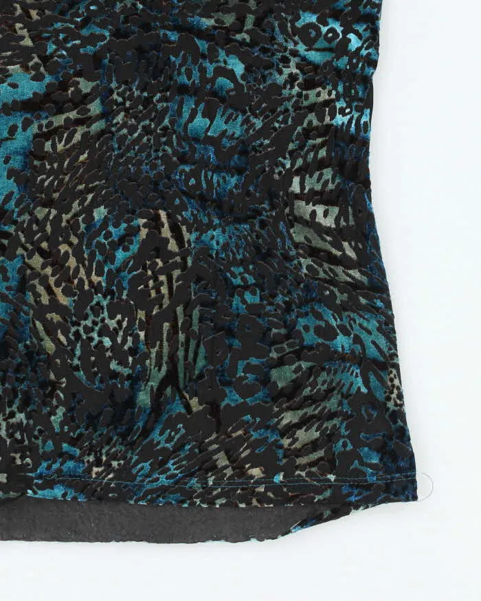 Y2k 00s Ricki's Velvet Animal Print Top - M sold by Rokit product image thumbnail 4