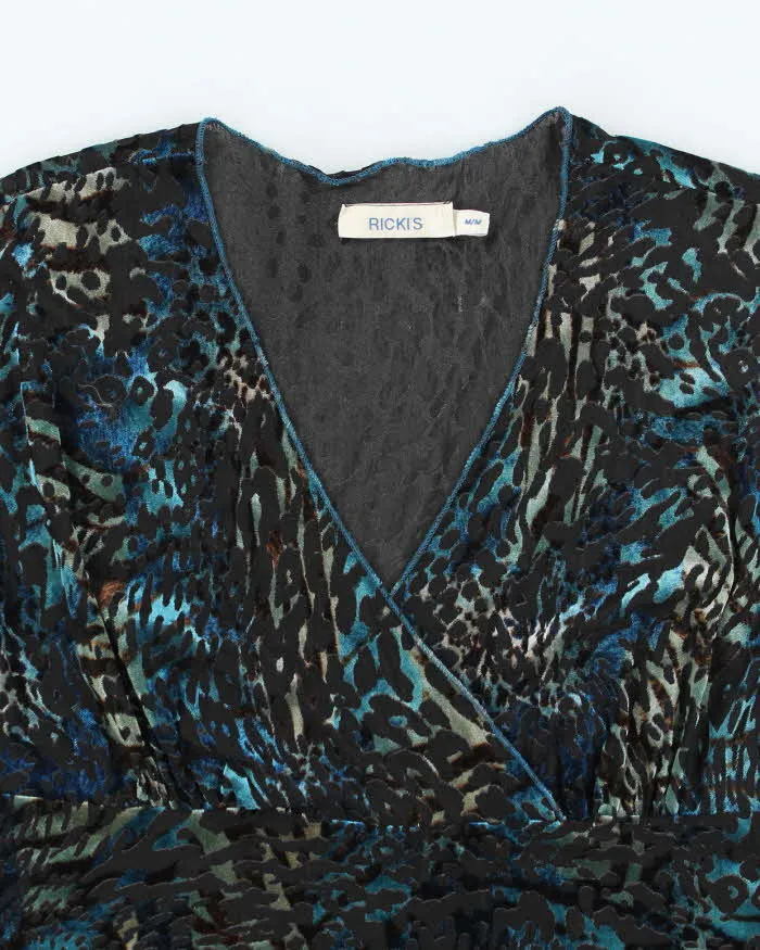 Y2k 00s Ricki's Velvet Animal Print Top - M sold by Rokit product image thumbnail 3
