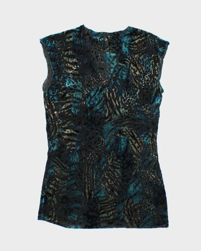 Y2k 00s Ricki's Velvet Animal Print Top - M sold by Rokit product image thumbnail 2