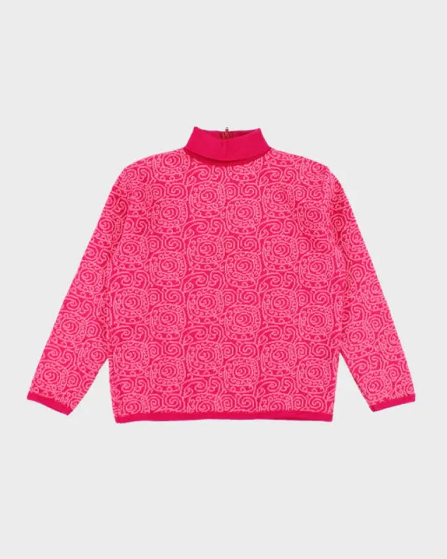 Vintage 80s Lady Anne Pink Wool Jumper - S sold by Rokit