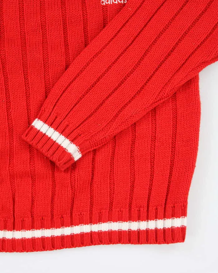 Adidas Red Knit Jumper - M sold by Rokit product image thumbnail 4
