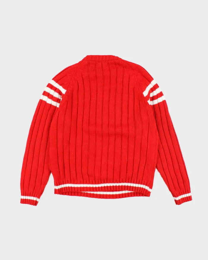 Adidas Red Knit Jumper - M sold by Rokit product image thumbnail 2