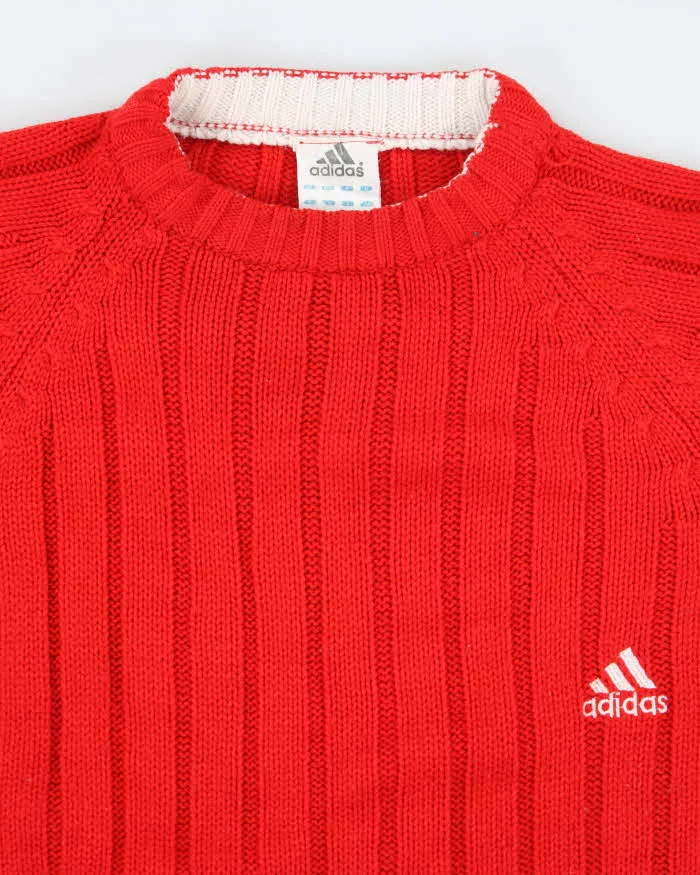 Adidas Red Knit Jumper - M sold by Rokit product image thumbnail 3