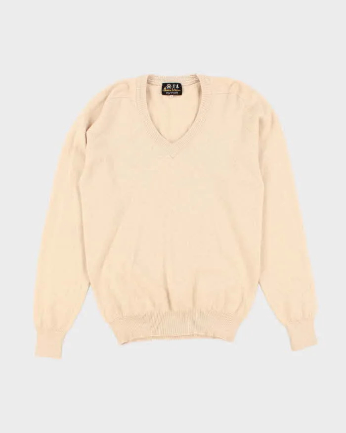 Vintage Snowlotus Cashmere V-Neck Jumper - M sold by Rokit