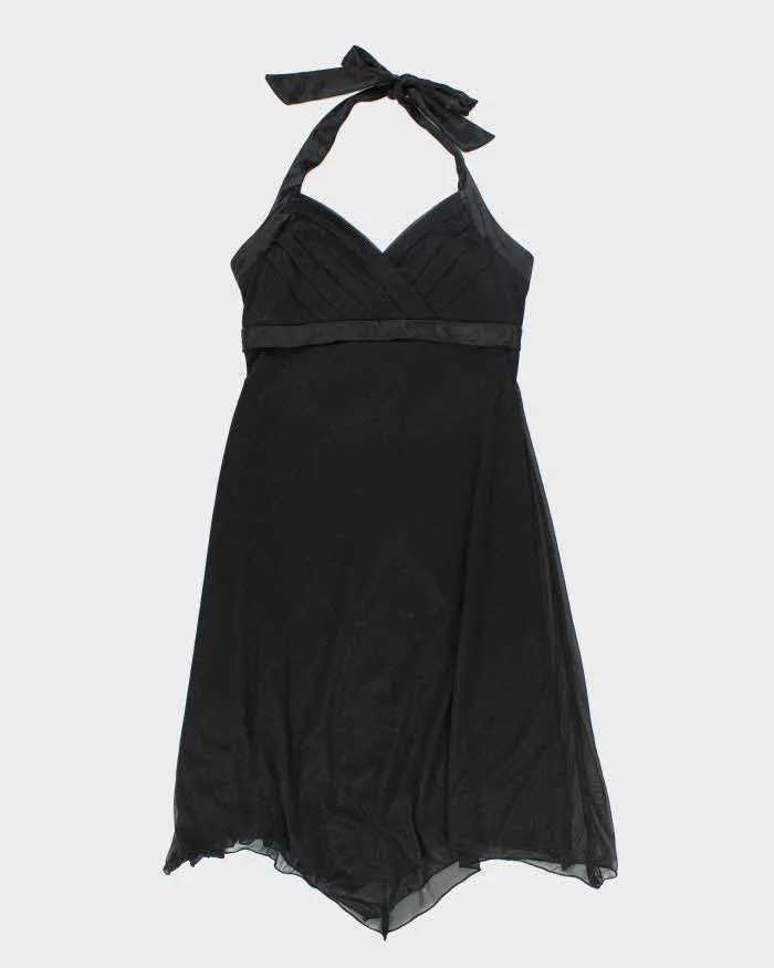 Y2k 00s Jessica Halter Neck Sparkly Dress - S sold by Rokit