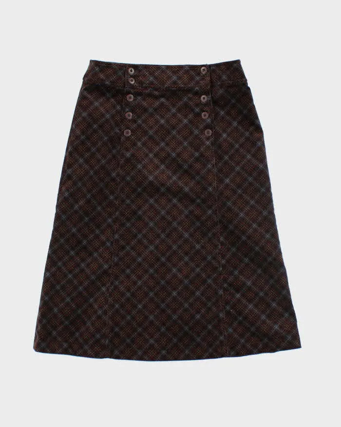 Vintage 90s Bess Checked Corduroy Skirt - S sold by Rokit