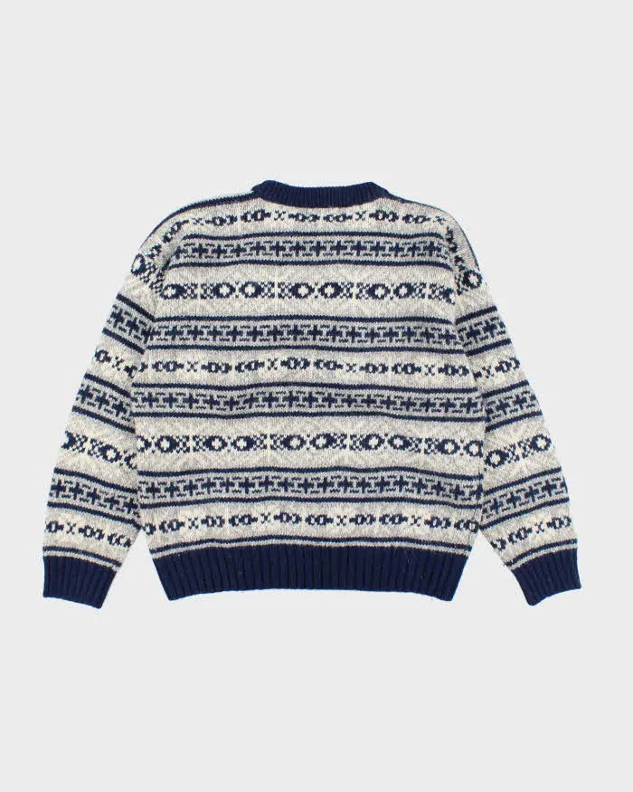 Vintage 90's Eddie Bauer Heavyweight Chunky Patterned Knit Jumper - M sold by Rokit product image thumbnail 2