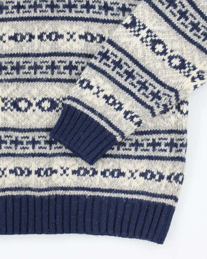 Vintage 90's Eddie Bauer Heavyweight Chunky Patterned Knit Jumper - M sold by Rokit product image thumbnail 4