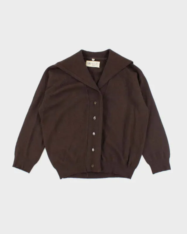 Vintage Diana-Mere Brown Wool & Angora Blend Cardigan - M sold by Rokit