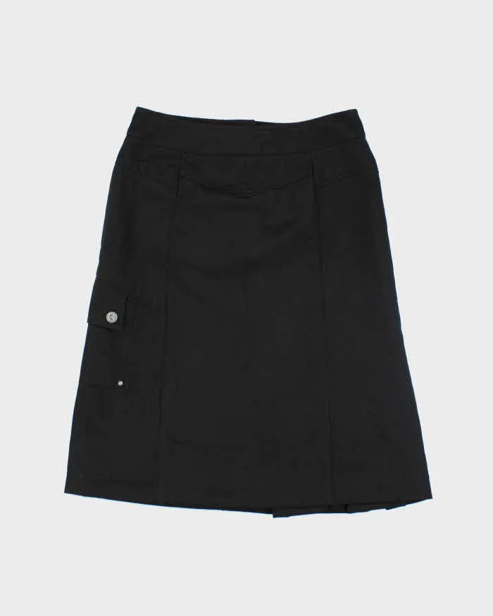 Y2k 00s Javier Simorra Black Silky cargo Skirt - S sold by Rokit product image thumbnail 2