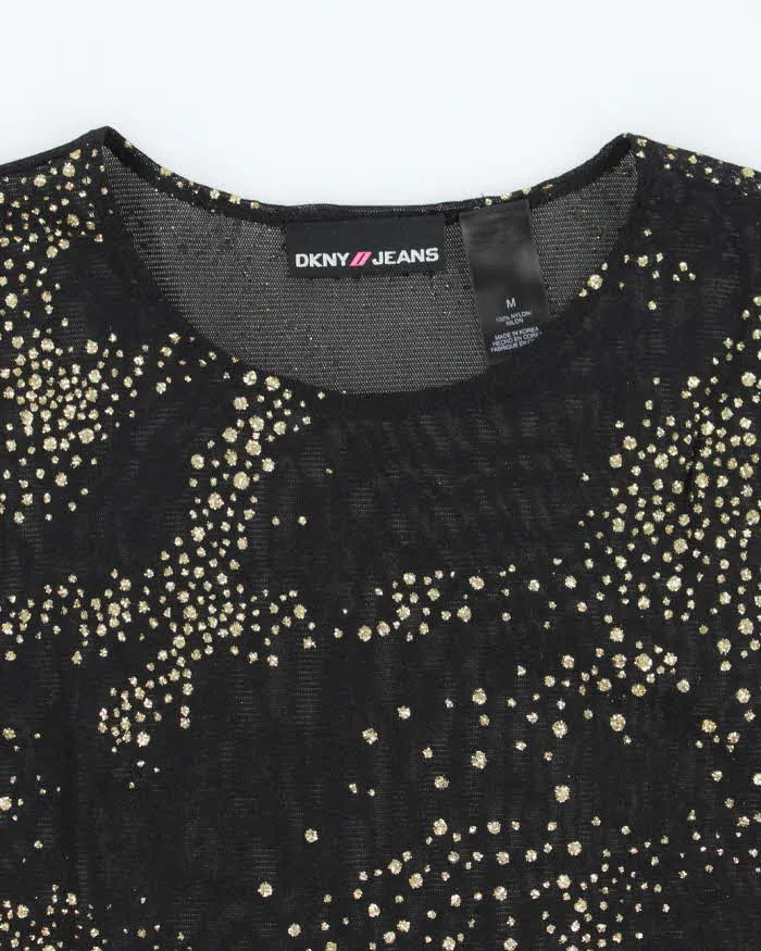 Y2k 00s DKNY Mesh Glitter Top - M sold by Rokit product image thumbnail 3