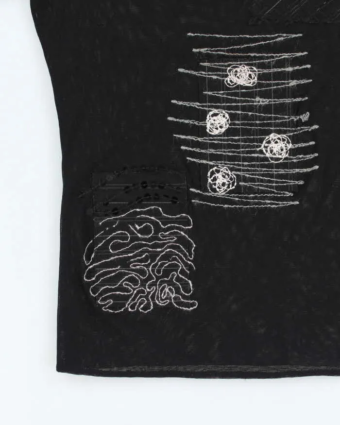 Vintage 90s Sequin Patchwork Mesh Top - S sold by Rokit product image thumbnail 4