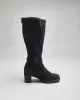 Vintage Y2K Women's Soft Leather High Heeled Boots - UK 3 sold by Rokit