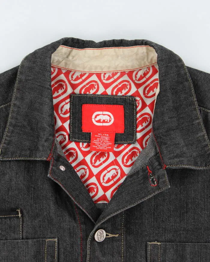 Vintage Y2K Ecko Oversized Dark Grey Wash Denim Jacket - XL sold by Rokit product image thumbnail 3