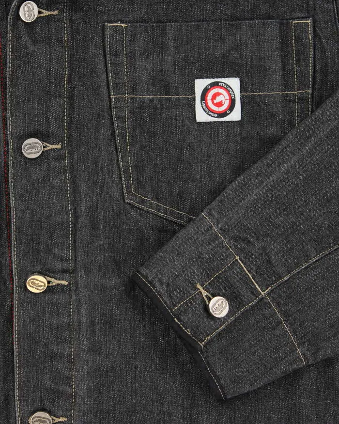 Vintage Y2K Ecko Oversized Dark Grey Wash Denim Jacket - XL sold by Rokit product image thumbnail 4