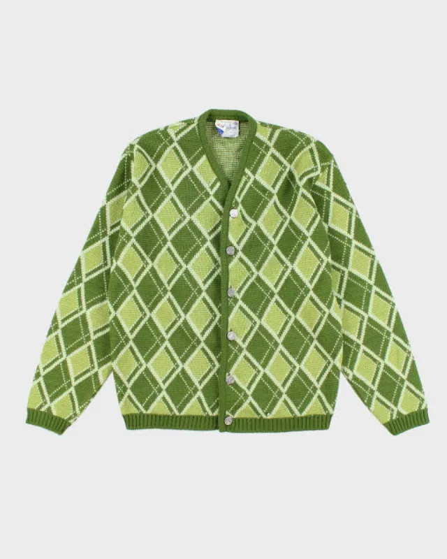 Vintage 80's Caldwell Wool Chunky Button Up Knit Cardigan - L sold by Rokit