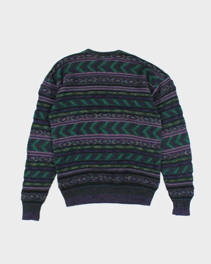 Vintage 90's Textured Patterned Chunky Knit Jumper - L sold by Rokit product image thumbnail 2