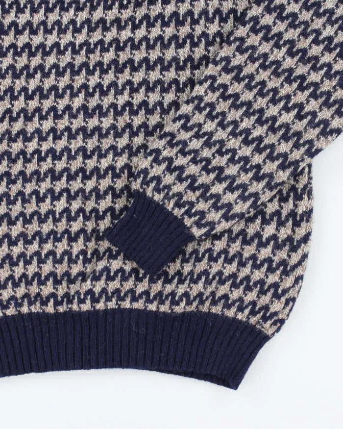 Vintage 80's Patterned Wool Chunky Knit Jumper - L sold by Rokit product image thumbnail 4