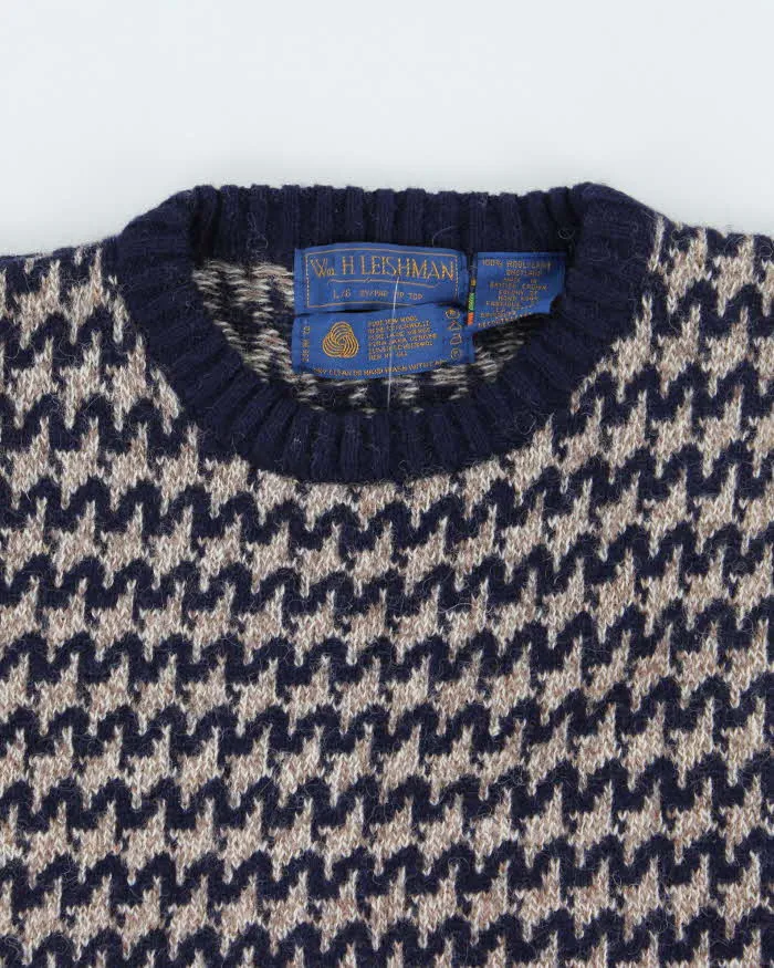 Vintage 80's Patterned Wool Chunky Knit Jumper - L sold by Rokit product image thumbnail 3