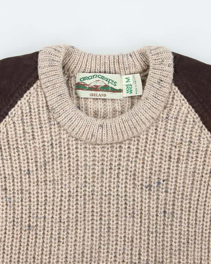 Vintage 80's Aran Crafts Heavyweight Ribbed Wool Knit Jumper - M sold by Rokit product image thumbnail 3