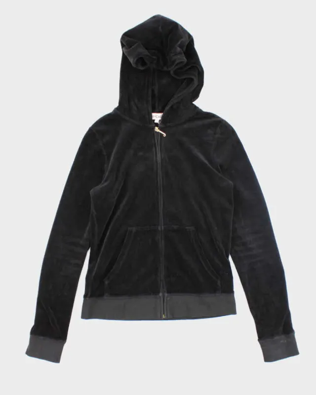 Juicy Couture Black Zip-Up Hoodie - S sold by Rokit
