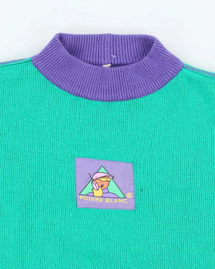 Vintage 90's Poivre Blanc Block Colour Chunky Knit Jumper - L sold by Rokit product image thumbnail 3
