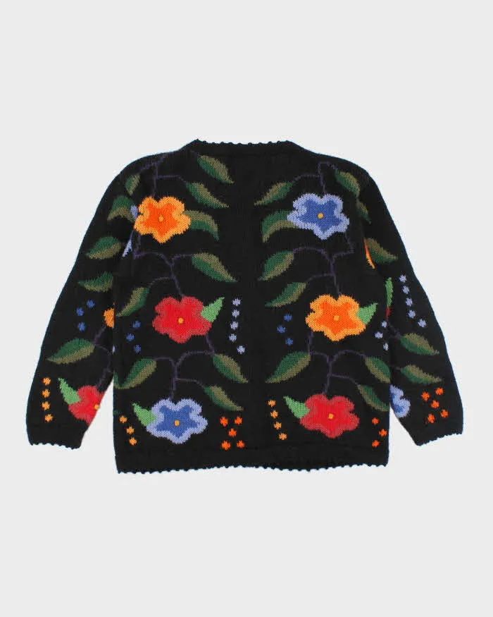 Vintage Alpaca Knit Floral Cardigan - M sold by Rokit product image thumbnail 2