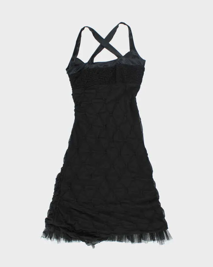 Y2k 00s Ruched Ruffle Mesh Dress - M sold by Rokit product image thumbnail 2