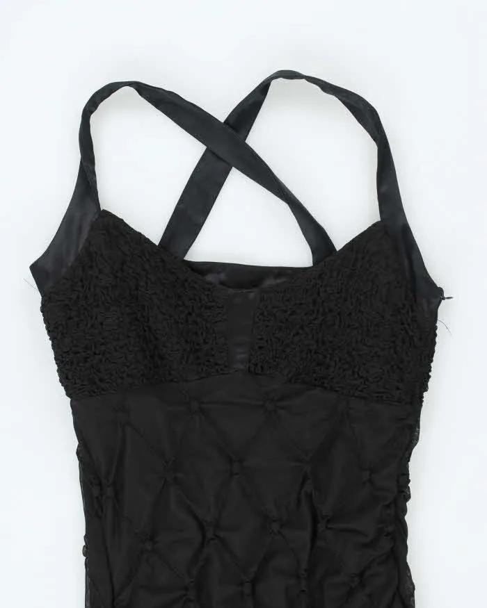 Y2k 00s Ruched Ruffle Mesh Dress - M sold by Rokit product image thumbnail 4