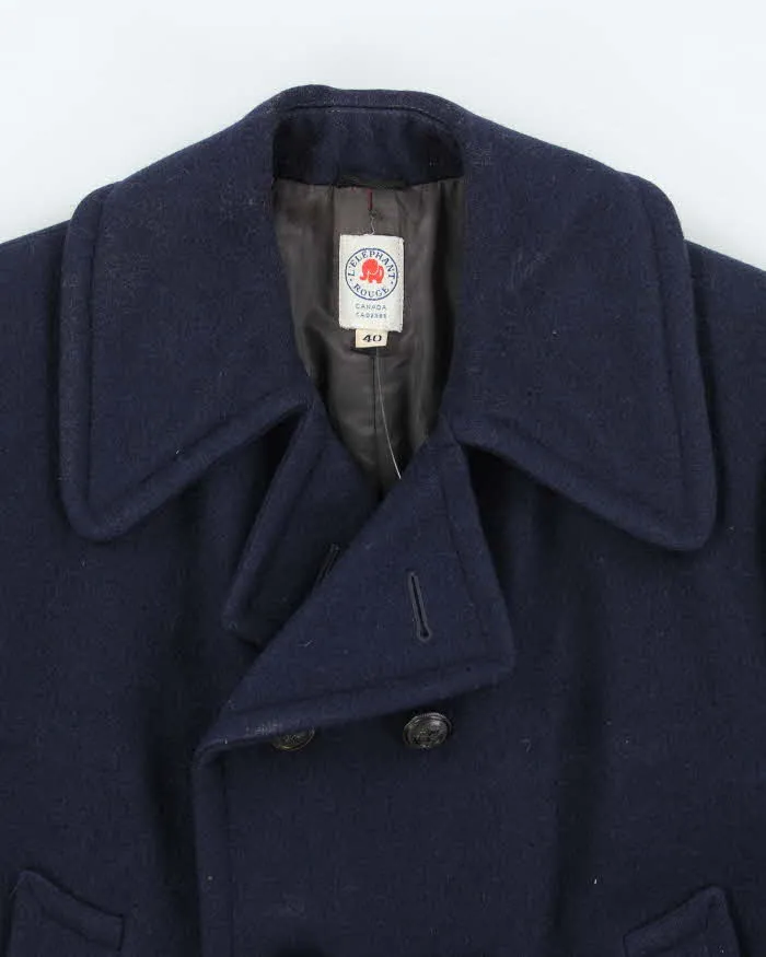 Vintage 80's Heavyweight Wool Long Pea Coat - L sold by Rokit product image thumbnail 3