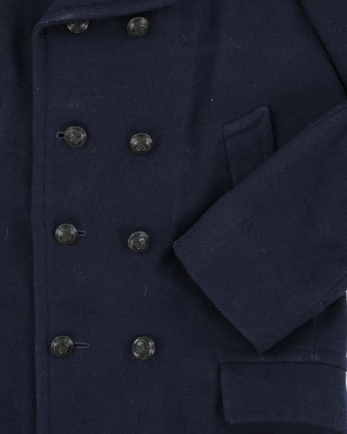 Vintage 80's Heavyweight Wool Long Pea Coat - L sold by Rokit product image thumbnail 4