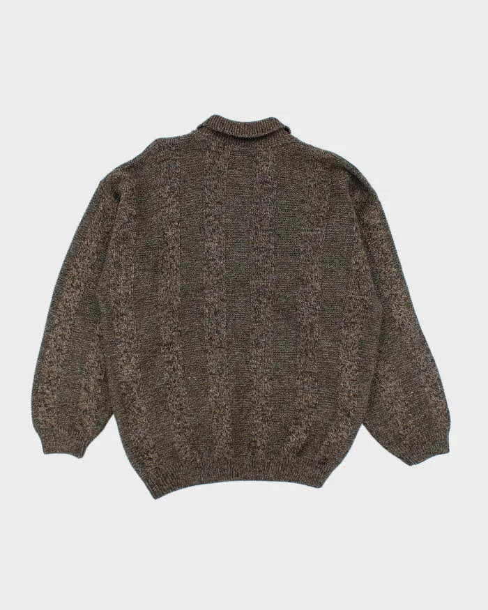 Vintage 90's Pierre Cardin Chunky Oversized 1/4 Button Knit Jumper - XL sold by Rokit product image thumbnail 2