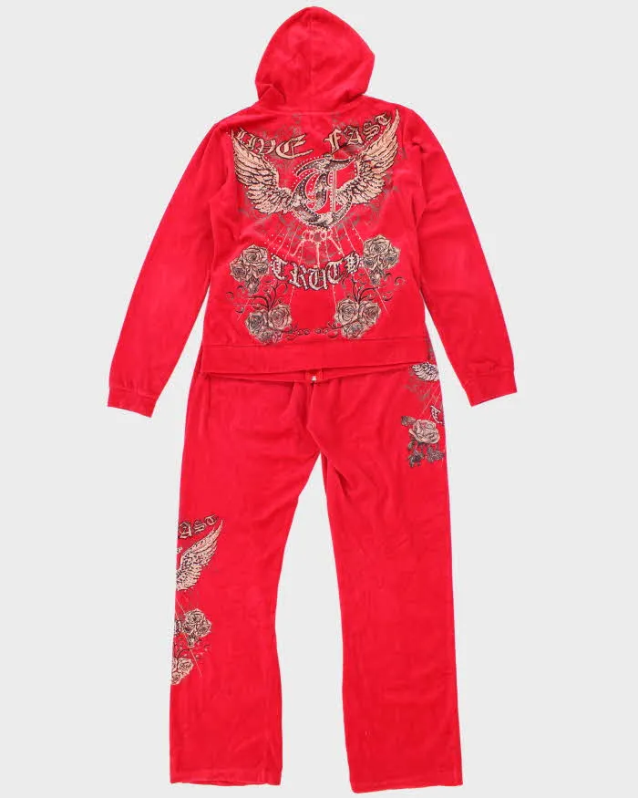 Vintage Y2K Los Angeles Gothic Graphic Printed Track Suit - L sold by Rokit product image thumbnail 2