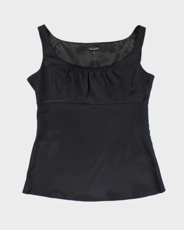 Y2k 00s Tahari Black Satin Cami - M sold by Rokit