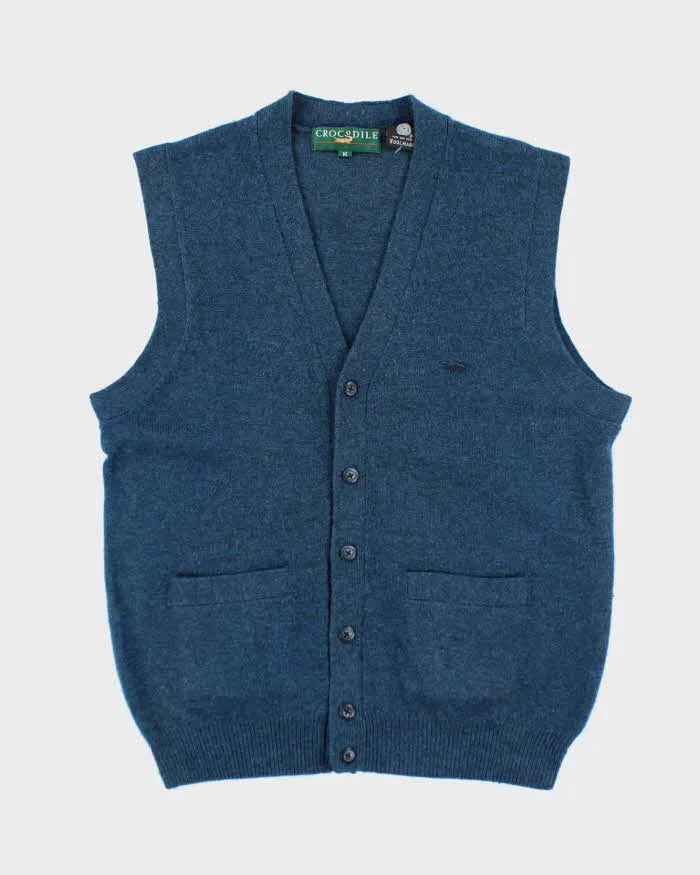 Vintage Crocodile Wool Button-Up Tank Knit - M sold by Rokit