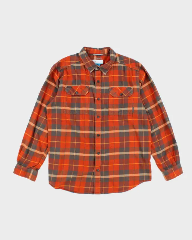 Columbia Orange Check Shirt - L sold by Rokit