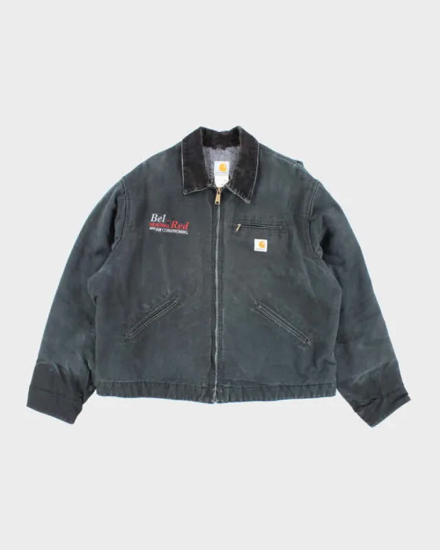 Vintage Carhartt J01 Embroidered Black Detroit Jacket - XL sold by Rokit