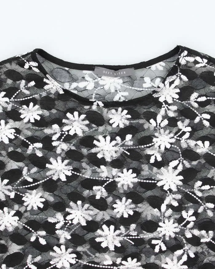 Y2k 00s Suzy Shier Mesh Floral Top - M sold by Rokit product image thumbnail 3