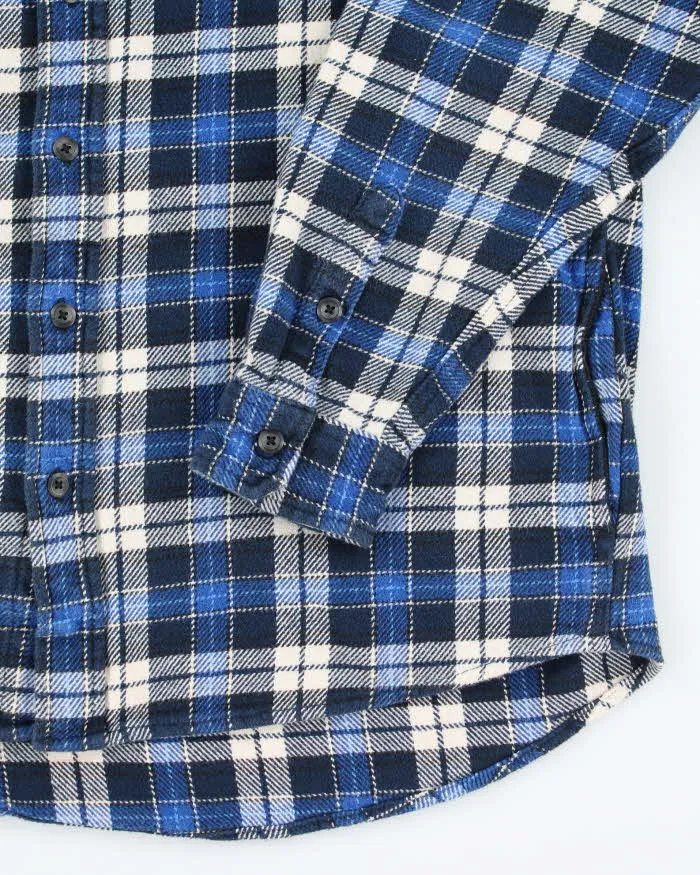 Vintage Orvis Heavyweight Blue Plaid Flannel Shirt - XL sold by Rokit product image thumbnail 4