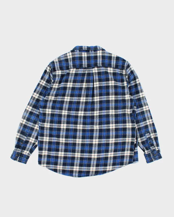 Vintage Orvis Heavyweight Blue Plaid Flannel Shirt - XL sold by Rokit product image thumbnail 2