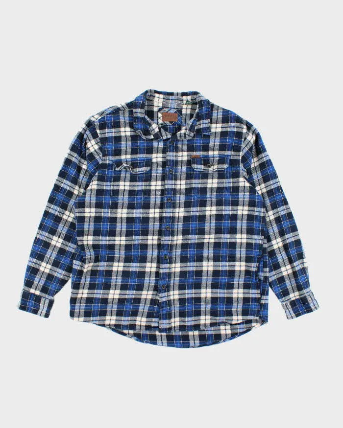 Vintage Orvis Heavyweight Blue Plaid Flannel Shirt - XL sold by Rokit