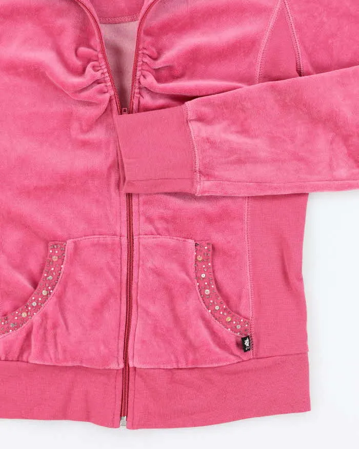 Vintage Y2K LA Kitty Sequined Zip Up Hoodie - M sold by Rokit product image thumbnail 4