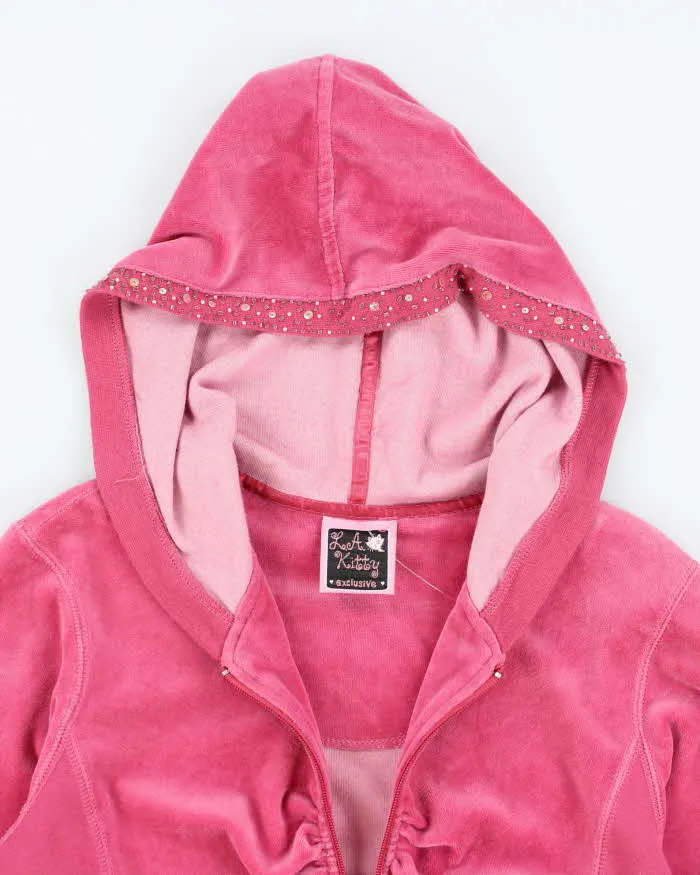 Vintage Y2K LA Kitty Sequined Zip Up Hoodie - M sold by Rokit product image thumbnail 3