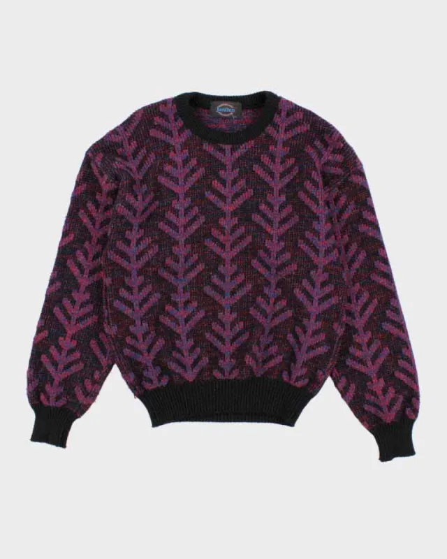 Vintage 80s Jantzen Purple Patterned Jumper - S sold by Rokit