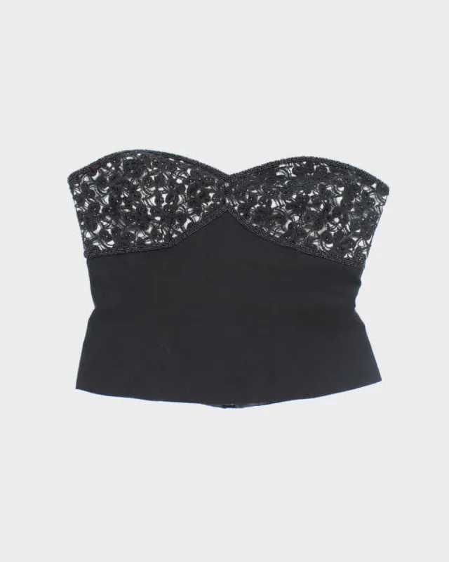 Vintage 90s Golden Bride Beaded Sleeveless Top - S sold by Rokit