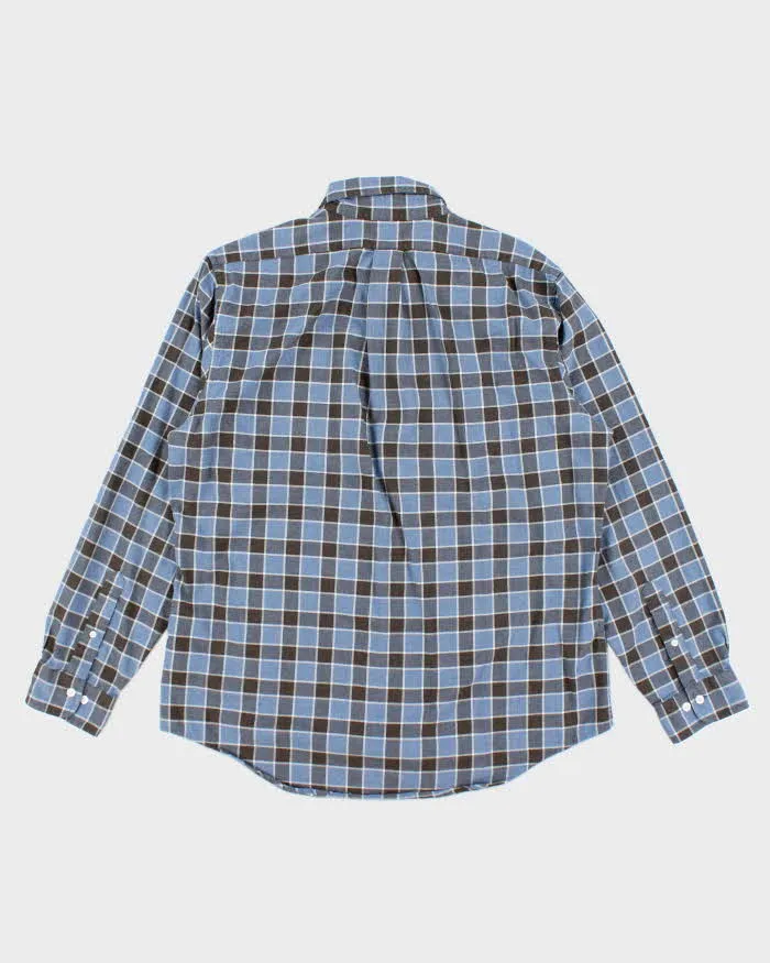 Vintage Brooks Brothers Blue Checked Flannel Shirt - L sold by Rokit product image thumbnail 2