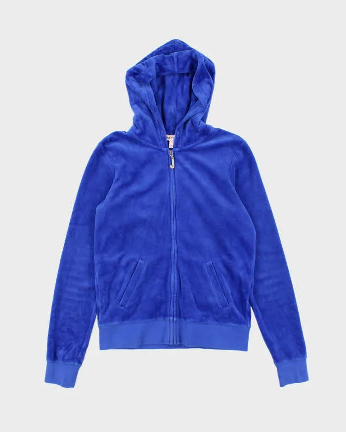Juicy Couture Blue Zip-Up Hoodie - M sold by Rokit