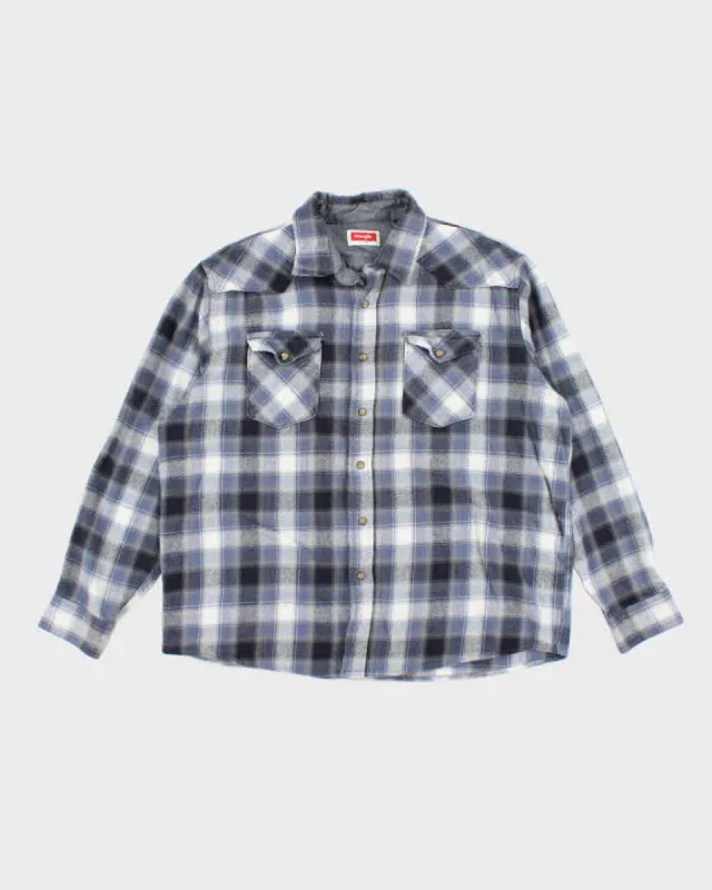 Vintage Wrangler Western Snap Button Flannel Shirt - XL made by Wrangler