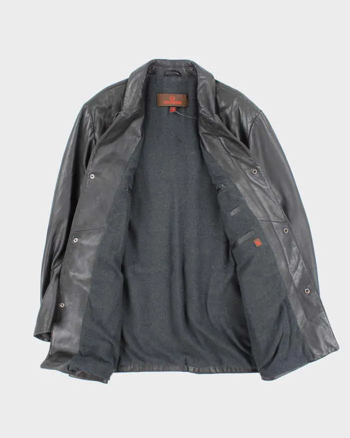 Vintage 90's Danier Heavyweight Snap Button Leather Jacket - L sold by Rokit product image thumbnail 5