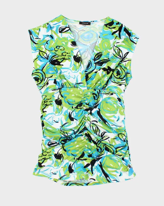 Y2k 00s Onyx Ruched Top - S sold by Rokit